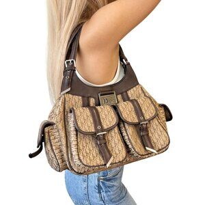 Christian Dior Vintage 2005 Trotter Monogram Street Chic Shoulder Bag [105821]
